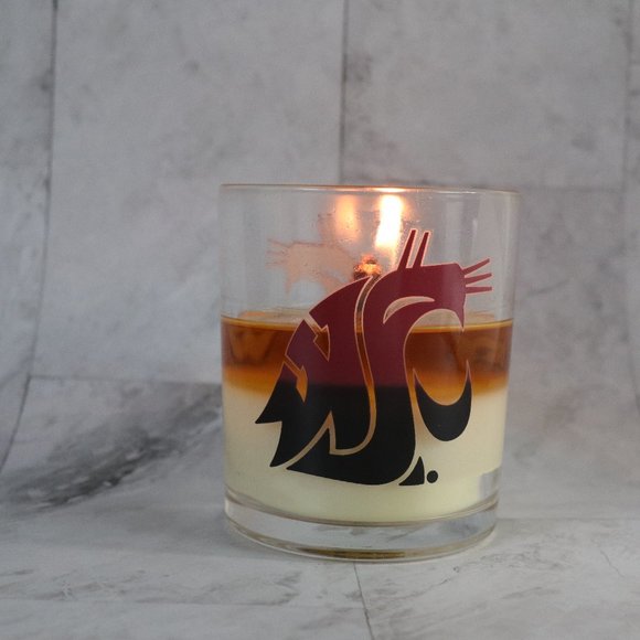 Color Changing! WSU Cougars NCAA ThermoH Logo Candle - Sunkiss Unlimited - Picture 1 of 8